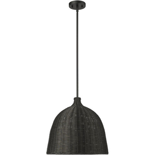 Elise 1 Light 16 inch Matte Black Indoor Pendant Ceiling Light